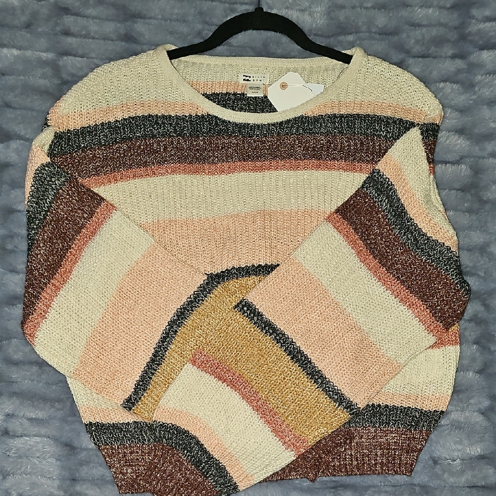 Billabong Cozy Striped Crew Neck Sweater